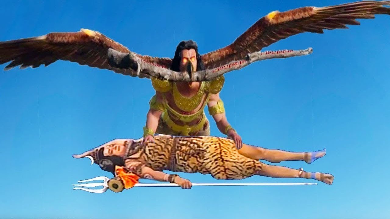 गरुड़ जब भोलेनाथ को उठाकर भगवन विष्णु के पास ले गए @shivkatha9