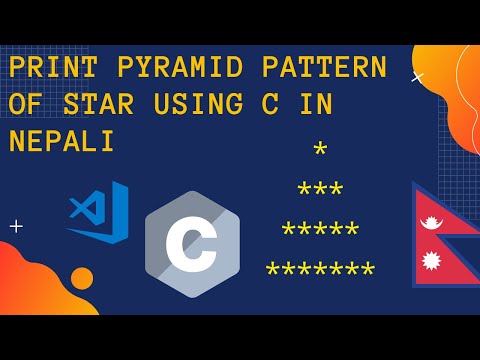 Looping in C|| C Program To Print  Pyramid Patter|| In Nepali
