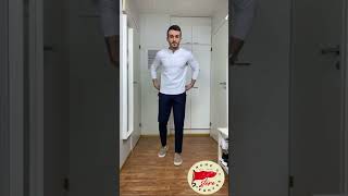 How to style navy trousers.           ما يتناسب مع البنطلون الازرق