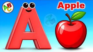 Learn The ABC Phonic Song with APPLE as Your First Lesson-ABC Songs, ABCD, Nursery Rhymes, Baby Song