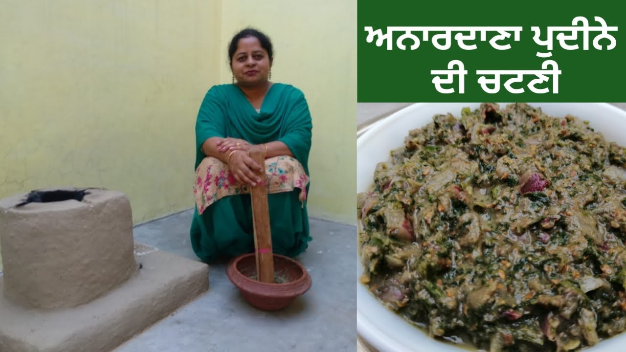 Pudina Anardana Chutney || ਅਨਾਰਦਾਨਾ ਪੁਦੀਨੇ ਦੀ ਚਟਨੀ || Pudina Chatni || Life of Punjab