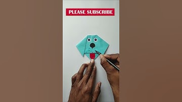 How to make a Paper DOG puppet | Paper Puppy Crafts | Easy Dog Hand Puppet DIY #Shorts