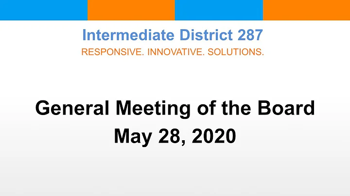 Intermediate District 287: May 28, 2020, General M...