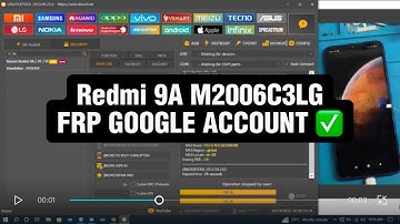 Redmi 9A M2006C3LG FRP GOOGLE ACCOUNT bypass with UNLOCKTOOL