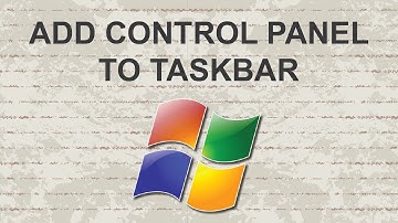 How to add a Control Panel shortcut to the Windows 7 taskbar
