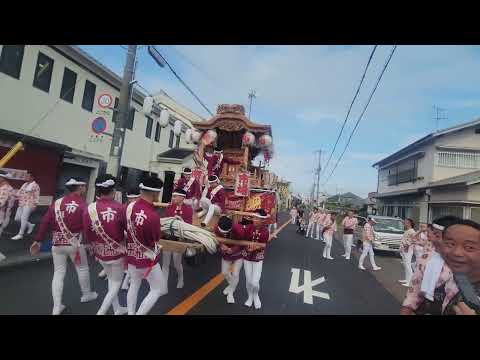 2025年　市場秋祭りやぐら試験曳き(4Ｋ)