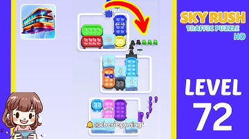 Sky Rush Traffic Puzzle Level 72 Solution Walkthrough