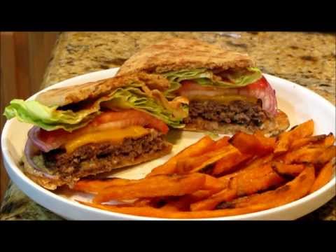 Twisted Burgers With Sweet Potato Fries With Linda's Pantry