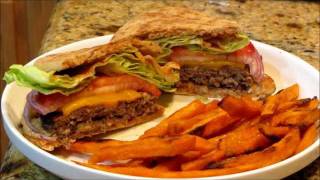 Twisted Burgers  With Sweet Potato Fries With Linda's Pantry