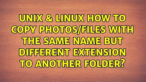 How to copy photos/files with the same name but different extension to another folder?