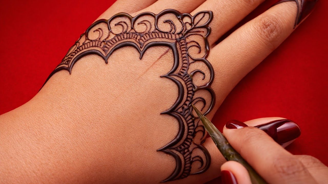 New eid special minimal mehndi design 2026 | Rani mehndi|| easy back side henna #2026 #eid 