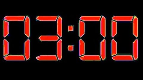 3 minutes timer, 180 seconds