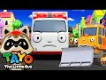 #BESTSONG The Little Raccoon Got Boo Boo | Check-up Song | Strong Heavy Vehicles Songs