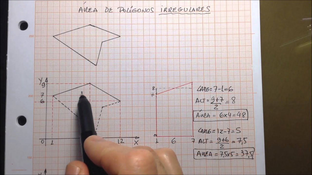 Área de polígonos irregulares dicas para cálculo (MT19