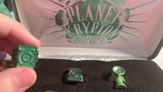 Review planet krypton green lantern ring set