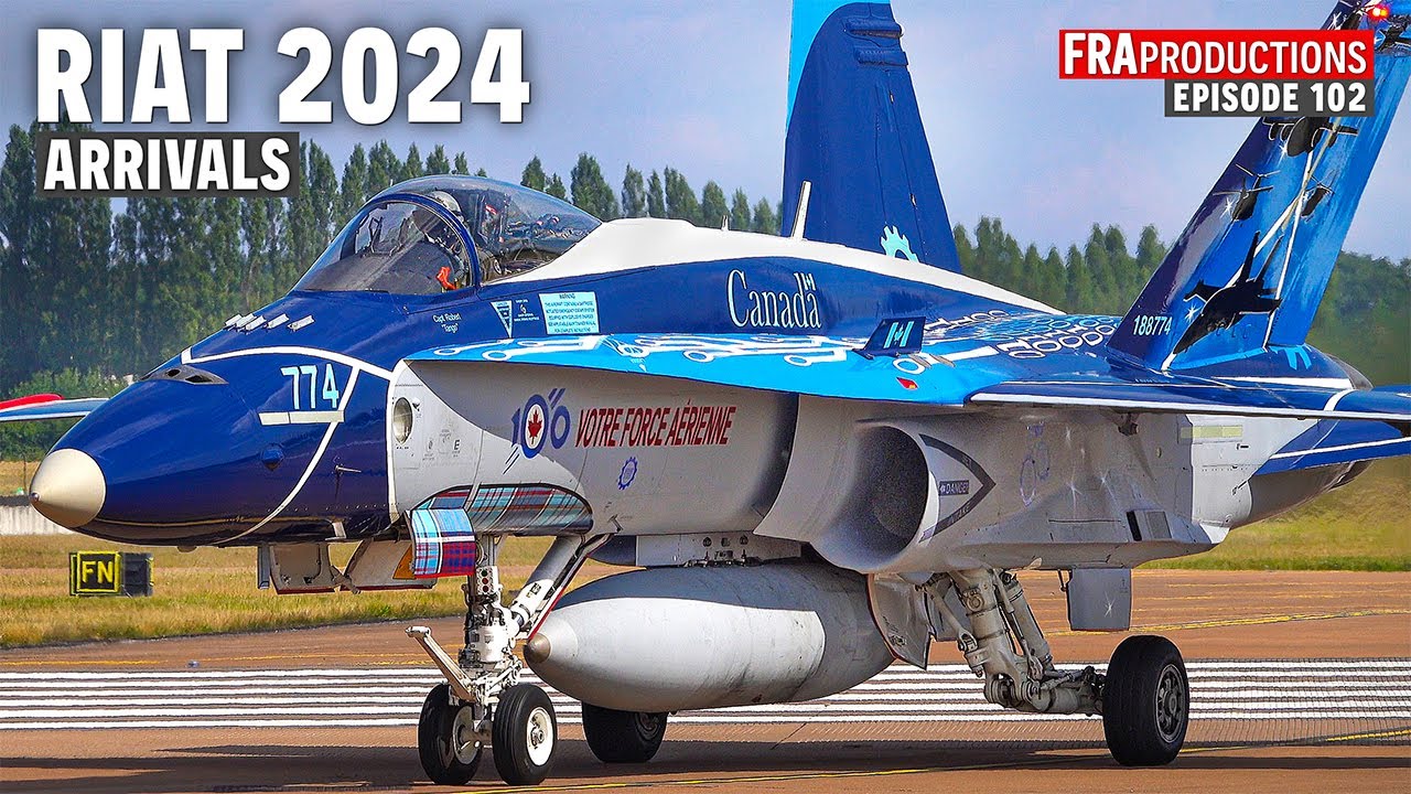 RIAT 2024 Arrivals: F-4 Phantom, B-52, RCAF F-18, Qatar C-17, RMAF/RJAF F-16 ...