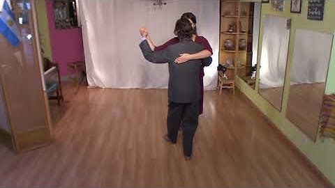 Argentine Tango class: chair exercise for counter clockwise direction turn