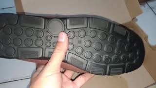 Sepatu Pria Slip On Kulit Asli Kanpil HZ555 Spatu SlipOn Pantofel Hitam Polos Kasual Kerja Tanpa Tali