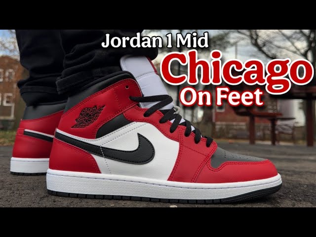 Jordan 1 Mid Chicago 2026 On Feet - YouTube