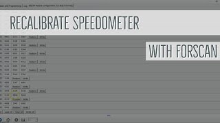 Correcting Speedometer/Tire Size in Forscan (15-17 F150)