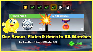 Call Of Duty Mobile Use Armor  Plates 9 times in BR Matches Task Complete