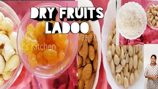 How to make dry fruits ladoo?  healthy /dates & peanut laddu recipe//