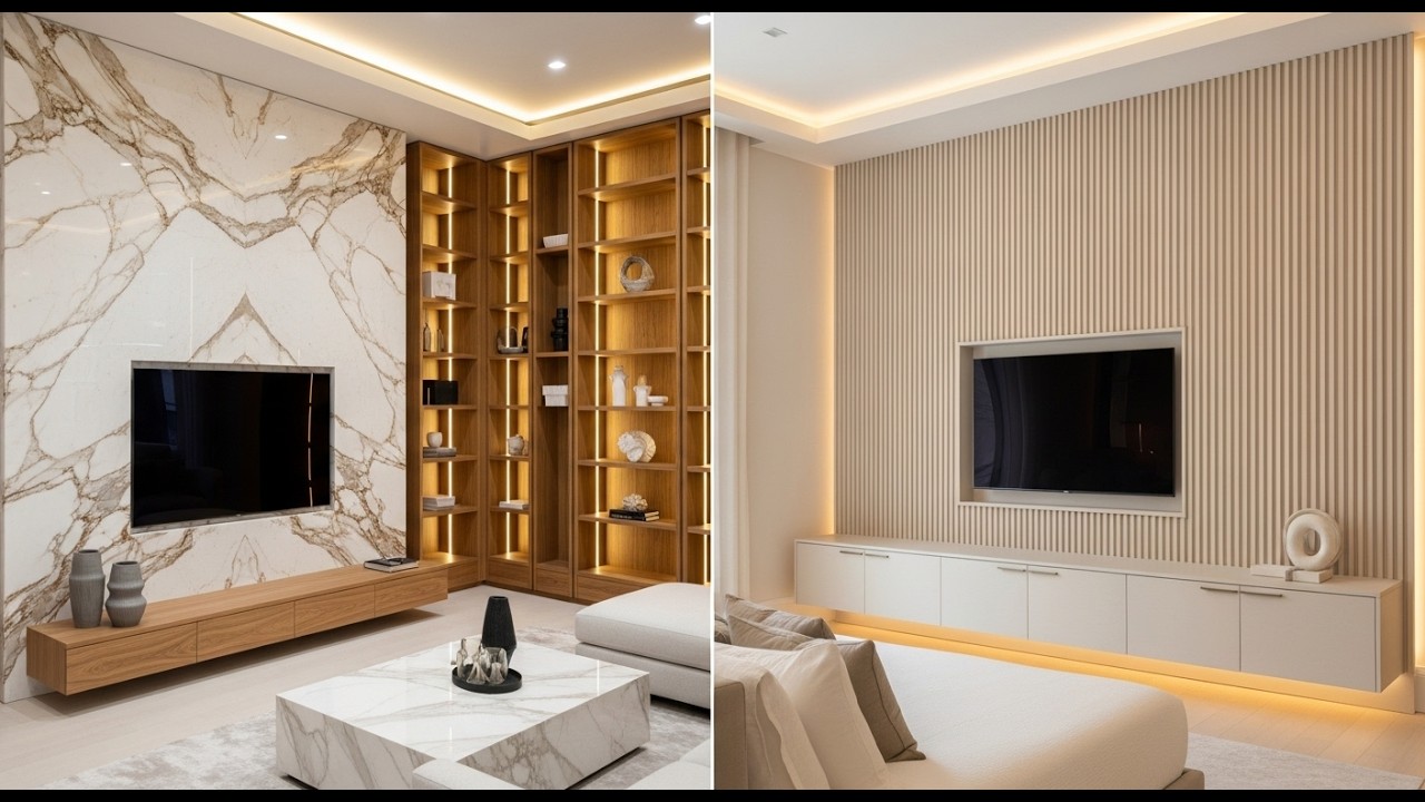 500 Trendy Modern TV Unit Design Ideas For Living Rooms 2026 | TV Wall ...