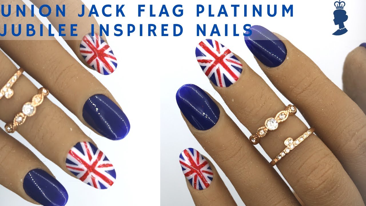 How To Union Jack Flag Nail Art Platinum Jubilee Inspired Nails | Gel Nails | Nail Art | Manicure