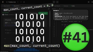 Max Consecutive Ones - Python - Easy #41