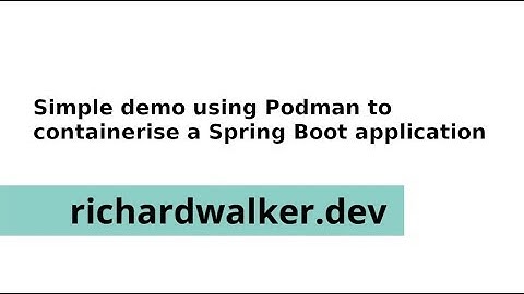 Using Podman to containerise a Spring Boot application