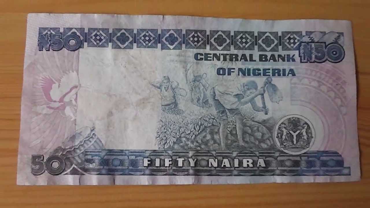 The Central Bank Of Nigeria 50 Naira Papermoney Note You The 50 Naira Papermoney Note