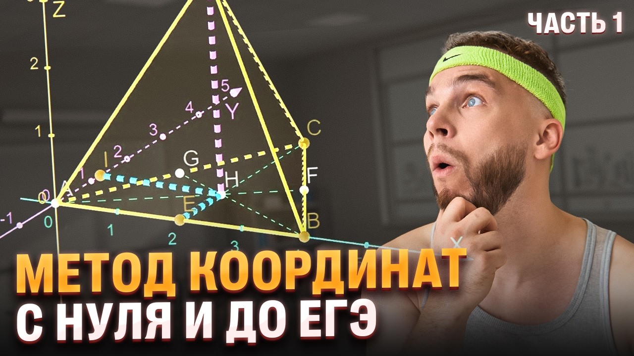 СТЕРЕОМЕТРИЯ №14 МЕТОДОМ КООРДИНАТ С НУЛЯ И ДО ЕГЭ | Ильич | 100балльный
