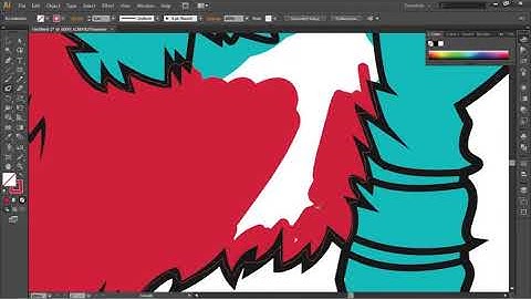 Skull in Beard Vector Drawing in Adobe Illustrator