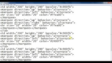 html shape animation using marquee tag