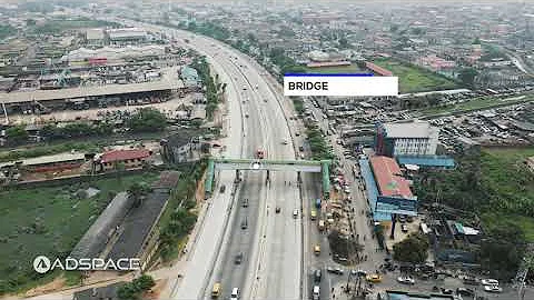 CHARLEY BOY BUS STOP, GBAGADA, LAGOS; BILLBOARD DRONE AERIAL VIEW