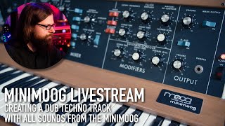 Minimoog Livestream (Dub Techno session with all sounds from the Minimoog)