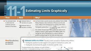 11-1 Estimating Limits Graphically. Example 6