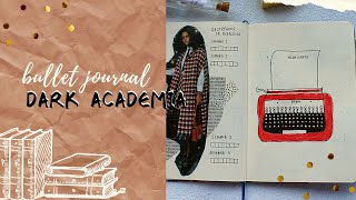 Bullet journal Dark Academia - planeje comigo o mês de outubro (plan with me)