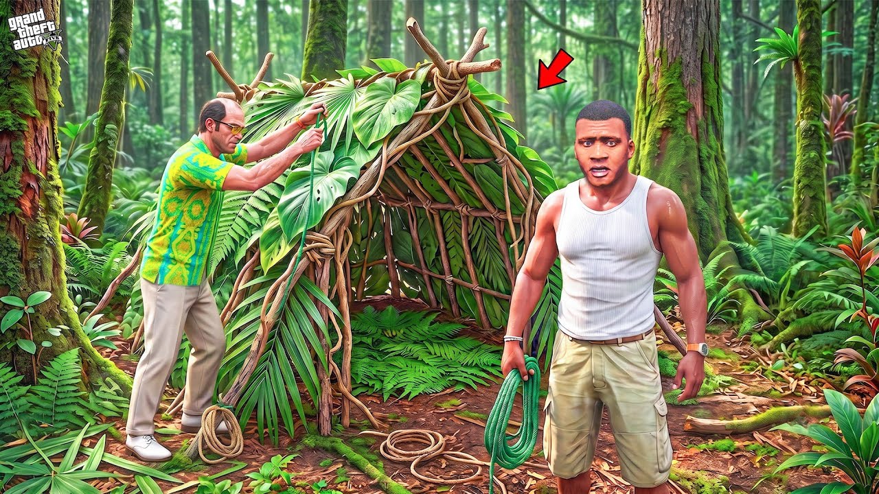 Franklin & Chithappu Build a Jungle House and Survive 24 Hours in Gta 5