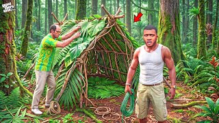 Franklin & Chithappu Build a Jungle House and Survive 24 Hours in Gta 5  screenshot 5