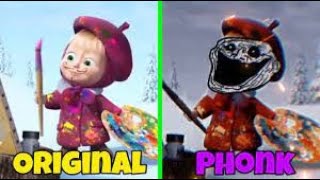 Masha and The Bear - Original Song VS Masha Phonk (Brazilian Phonk   Tiktok Viral Remix 2024)