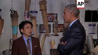 President Obama Tours Laotian Rehab Center