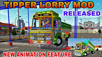 Ashok Leyland bs6 tipper lorry mod for bussid mod for bus simulator Indonesia #busmod #lorry