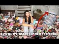 THROWING AWAY MY MAKEUP COLLECTION 2024... let&#39;s get rid of everything