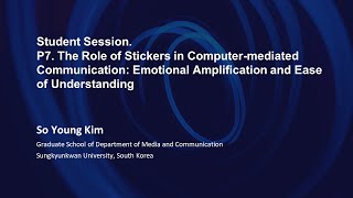 P7. The Role of Stickers in Computer-mediated Communication
