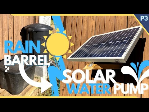 Solar Water Pump | CHEAP Rain Barrel Solar Pump Setup