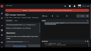 Codewars | Grasshopper - Check for factor | Python 8 kyu