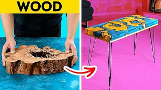 Wonderful Epoxy Resin Table Out Of Olive Wood Tree || Beautiful Recycling DIY Crafts