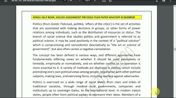 IGNOU BPSC -101 Solved Guess Paper | In English | IGNOU Exam Guess Paper