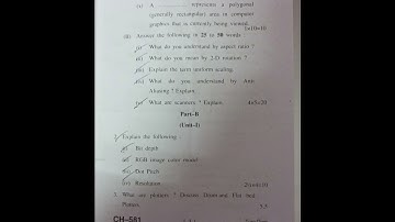 BCA HPU Previous year Question Paper of Computer Graphics BCA0604 #likes #views#suscribers